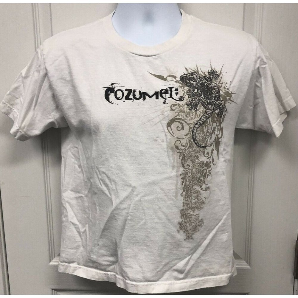 Del Sol White Cozumel Color Change In The Sun Tee Shirt Size Youth Large